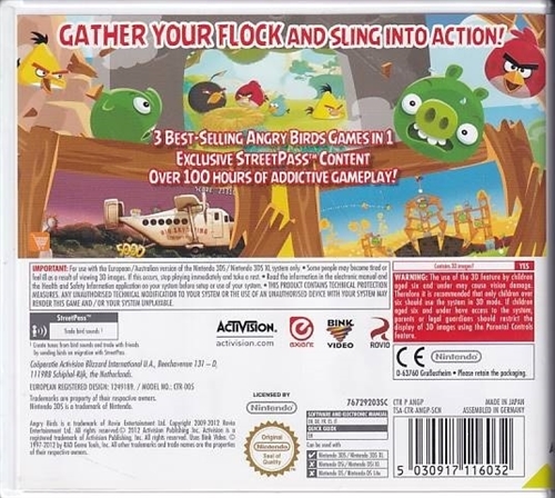 Angry Birds Trilogy - Nintendo 3DS Spil - (A Grade) (Genbrug)